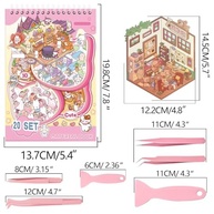Conjunto de Adesivos 3D DIY Kawaii - 20 Cenas Criativas para Decoração e Alívio de Estresse - imagem 3