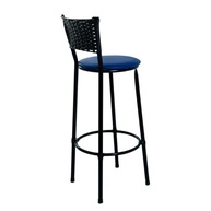 BANQUETA ALTA ENCOSTO ESTRUTURA REFORÇADA PARA COZINHA, BAR E ÁREA GOURMET - DESIGN MODERNO AZUL - imagem 4