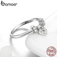 Anel de Prata 925 Coração Bamoer: Amor Eterno - imagem 2
