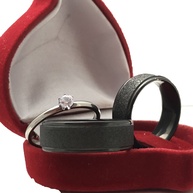 Alianças de Aço Inox Preta: Amor Eterno! - imagem 2