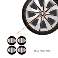 Jogo de Calotas Prime Silver Graphite 13" para Toyota Etios, Corolla, Yaris, Prius + Selos Resinados - imagem 3