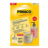 Etiqueta Adesiva Cristal A5TR Pimaco – 3 Unidades Transparentes - imagem 1