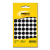 Etiqueta Adesiva TP12 Preto Pimaco – Controle Total com 210 Unidades - imagem 1