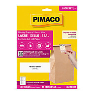 Etiqueta Lacre Glossy Retangular A4 – 10 Folhas Pimaco - imagem 1
