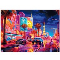 Quebra-Cabeça Las Vegas 500 Peças – Paisagem Noturna dos EUA - imagem 2