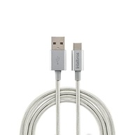 Cabo USB-C em nylon 1,5 m EUAC 15NB Branco Intelbras - imagem 1