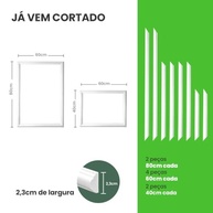 Kit Boiseries EVA Autocolante Meu Rodapé MRP - Moldura Decorativa para Paredes com Instalação Fácil - imagem 3