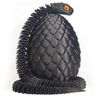 Ovo de Cobra Preto Luminoso em 3D - Decoração Exclusiva para Escritório e Mesa Executiva - imagem 4
