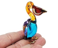 Estatueta de Pelicano em Vidro Pintado à Mão - Decoração Exclusiva e Encantadora - imagem 4