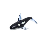 Estatueta de Orca em Vidro Soprado à Mão – Escultura Oceânica Preta e Branca para Decoração Exclusiva - imagem 2