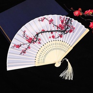 Ventilador Dobrável Chinês com Design Exclusivo - Leque de Mão Portátil para Festas e Decoração - imagem 1