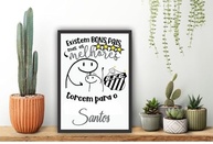 Quadro Decorativo Futebol Pai Peixe 45x33cm - Design Exclusivo para Ambientes Esportivos - imagem 3