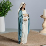 Estátua de Maria Mãe de Deus Pintada à Mão - 25cm com Detalhes Exclusivos - imagem 2