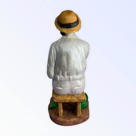 Escultura Preto Velho em Resina 15 cm - Decoração Espiritual com Detalhes Exclusivos - imagem 5