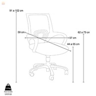 Cadeira de Escritório Giratória Executive Três Comfort Preta - Conforto e Ergonomia Premium - imagem 3