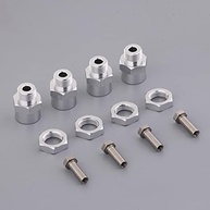 Expanda Seu Carro RC 1/10: Cubo de Roda Extensor 12mm Prata para Performance Superior - imagem 4