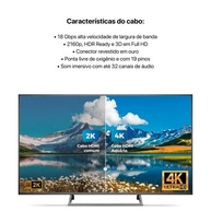 Cabo HDMI 2.0 4K 3D 20 Metros: Conexão Impecável para Sua Experiência Visual! - imagem 3