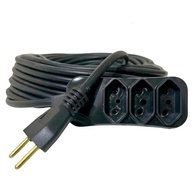 Extensão Elétrica Profissional 30m Cabo PP 2x2,5mm Alta Potência Bivolt 3 Tomadas - imagem 5