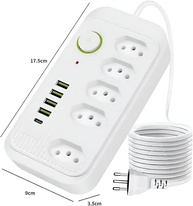 Filtro de Linha Extensão Elétrica 5 Tomadas USB-A e USB-C Bivolt - Segurança e Conectividade Total! - imagem 3