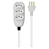 Extensão Elétrica Ilumi 3 Tomadas com Terra 3m - Segurança e Conveniência - imagem 1
