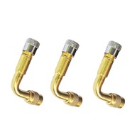 Extensão Válvula Pneu 90 Graus Latão Estilo Americano (Kit 3 Peças) - imagem 2