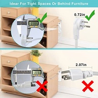 Kit 3 Extensões Curtas 20cm com Plug Reto Branco - Ideal para Eletrodomésticos Pequenos - imagem 4