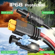 Cabo Extensor Solar XT60 3m 12AWG: Conexão Segura para Baterias LiFePO4 e Geradores Portáteis - imagem 5