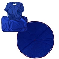 Kit Tapete BLW + Babador Manga Longa + Extensor de Pernas Azul Royal - Segurança e Conforto na Introdução Alimentar - imagem 2