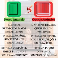 Portão de Segurança Pet e Bebê 70x80cm com Extensor | Proteção Versátil para Portas e Corredores - imagem 5