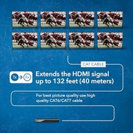 OREI Divisor HDMI Extensor Cat6/7 1x8 1080p@60Hz com IR e EDID - Alcance 165 Pés - imagem 4