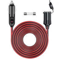 Cabo Extensor Isqueiro 12V/24V 3m RWUJILONG com LED - Potência e Segurança para Seu Veículo - imagem 1