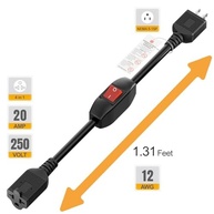 Cabo Extensor Liga/Desliga 4 em 1: Controle Total e Segurança para Sua Casa (12AWG 15A) - imagem 4