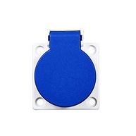 Tomada 2P+T Quasar Steck Azul 10A com Tampa IP44 - Segurança e Design para Áreas Externas - imagem 2