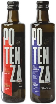 Azeite de Oliva Extra Virgem Potenza Blend Frutado e Blend Intenso 2x500ml - imagem 1