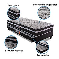 Cama Box Solteiro Aspen: Conforto + Cama Extra! - imagem 2