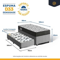 Cama Box Bicama Ortobom: Sono Firme + Cama Extra! - imagem 2