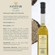 Azeite Extra Virgem Tubo Savitar Trufa Negra e Branca 100ml - imagem 3
