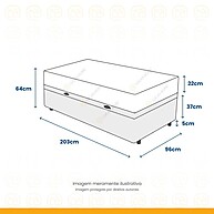 Cama Box Baú + Colchão Solteiro King: Conforto e Espaço Extra - imagem 2