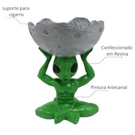 Cinzeiro Alien Extraterrestre Decorativo em Poliresina - Design Único e Funcional - imagem 5