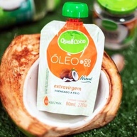 Kit c/ 8und Óleo de Coco Extravirgem Sachê QUALICOCO 80ml - imagem 3