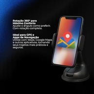Suporte Veicular Premium Ezc®: Fixação Forte para Celular e GPS no Carro (Waze/Uber) - imagem 5