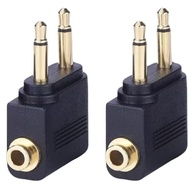 EZYUMM: Pacote com 2 Adaptadores de Fone de Ouvido para Avião - Som Premium 3.5mm - imagem 3