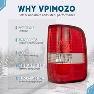 Conjunto de Lanternas Traseiras VPIMOZO para Ford F-150 2004-2008 | Lado Motorista e Passageiro - imagem 4