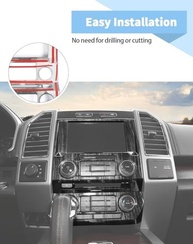 Capa de Painel Central Voodonala para Ford F150 2015-2020: Proteção e Estilo com Acabamento Grão de Madeira Preta - imagem 5