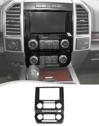 Capa de Painel Central Voodonala para Ford F150 2015-2020: Proteção e Estilo com Acabamento Grão de Madeira Preta - imagem 1