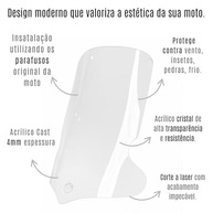 Bolha Parabrisa Moto BMW F900 Acrílico 4mm Cristal - Proteção e Conforto - imagem 2