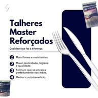 Kit 100 Unidades Talheres Descartáveis Resistentes - 50 Garfos + 50 Facas para Churrasco - imagem 4