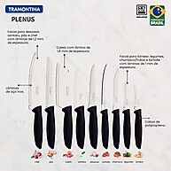 Facas Tramontina Plenus: Jogo 9 Peças Inox Essencial - imagem 1
