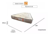 Colchão Solteiro D28 Inteiro Espuma Dupla Face Selado INMETRO 78x188x12 - Conforto e Qualidade Certificada - imagem 2
