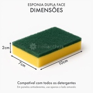 Kit Esponjas de Louça Dupla Face Verde e Amarela - Fibra Abrasiva + Espuma Macia para Limpeza Fácil e Segura - imagem 4